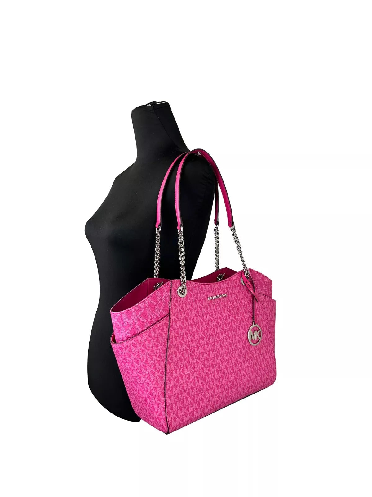 Jet Set Large Chain Shoulder Tote Bag Dragon Fruit