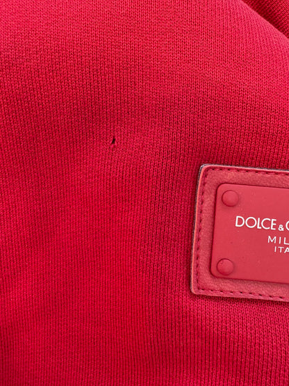 Red Cotton Logo Hooded Sweatshirt Sweater