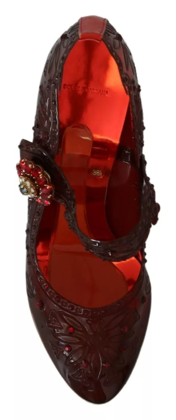 Red Floral Crystal Heels CINDERELLA Shoes