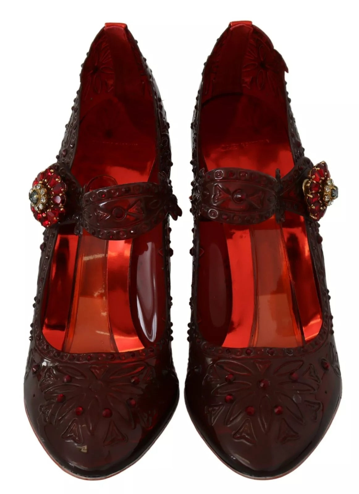 Red Floral Crystal Heels CINDERELLA Shoes