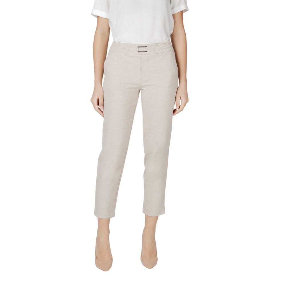 Beige Viscose Jeans & Pant