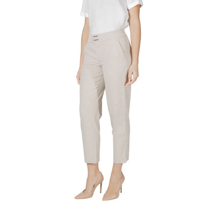 Beige Viscose Jeans & Pant
