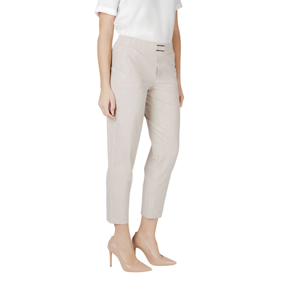 Beige Viscose Jeans & Pant