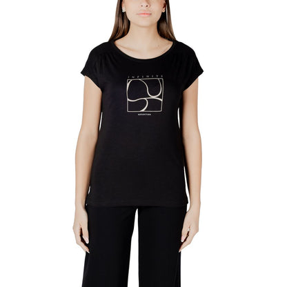 Black Cotton Tops & T-Shirt