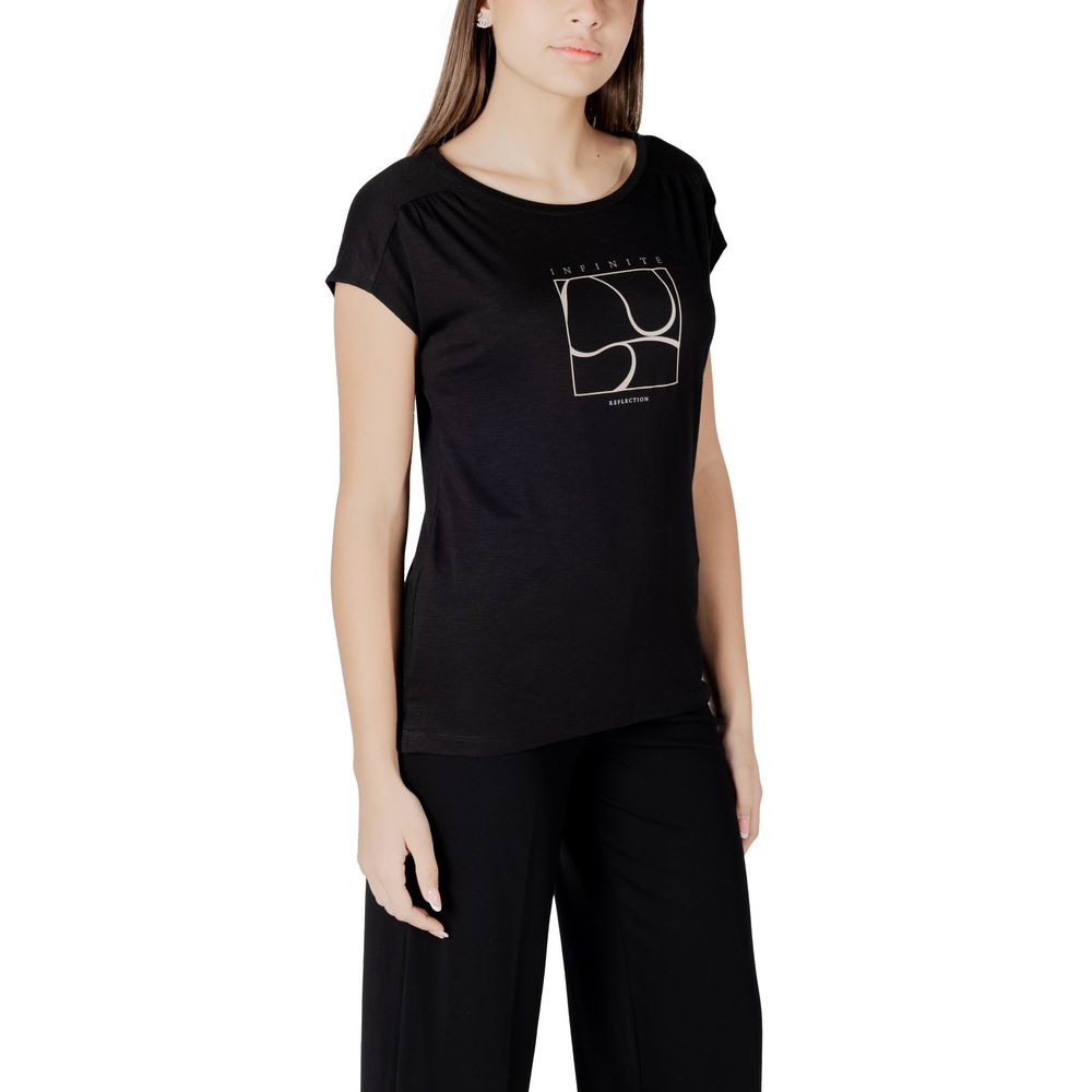 Black Cotton Tops & T-Shirt
