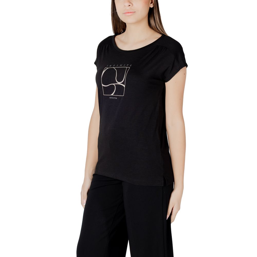Black Cotton Tops & T-Shirt