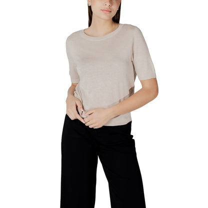 Beige Viscose Tops & T-Shirt