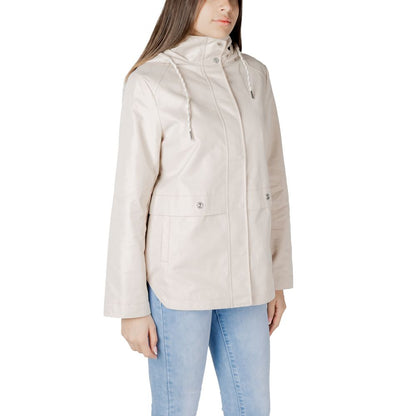 Beige Cotton Jackets & Coat