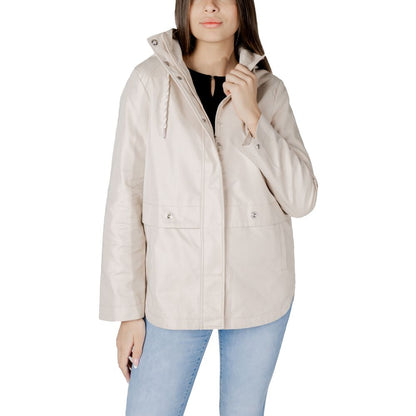 Beige Cotton Jackets & Coat