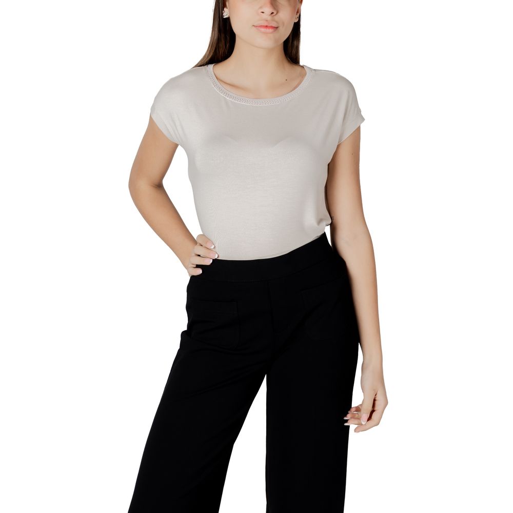 Beige Viscose Tops & T-Shirt