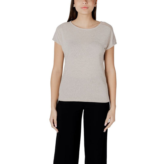 Beige Polyester Tops & T-Shirt