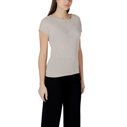 Beige Polyester Tops & T-Shirt