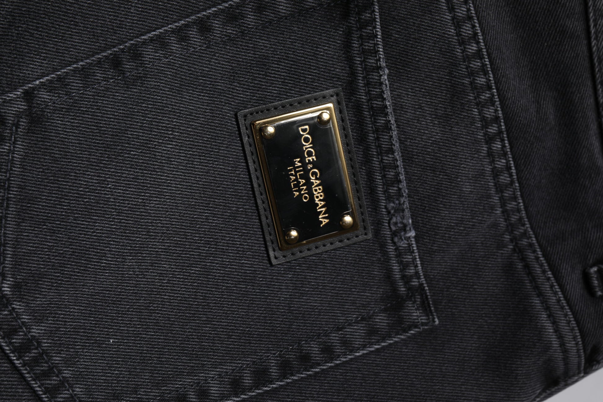 Black Cotton Cargo Denim Men Bermuda Shorts