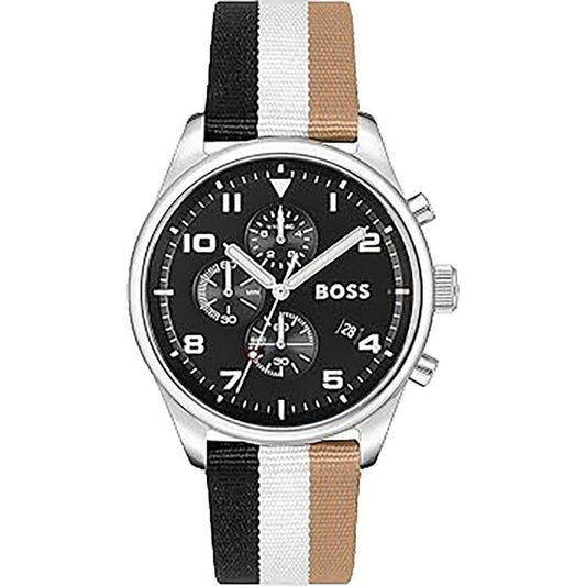 Black And White Leather Watch
