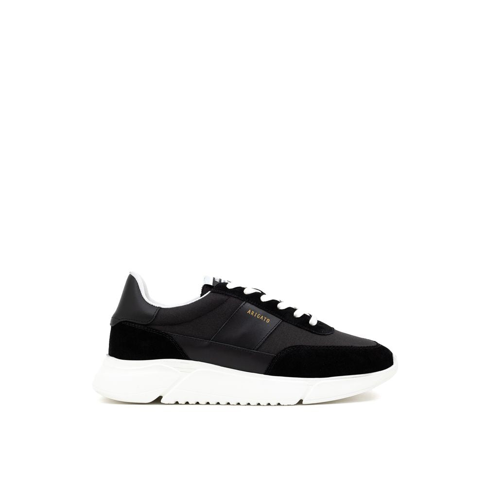 Black And White Fabric And Leather Sneaker