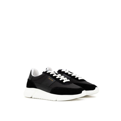 Black And White Fabric And Leather Sneaker