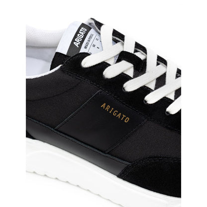 Black And White Fabric And Leather Sneaker