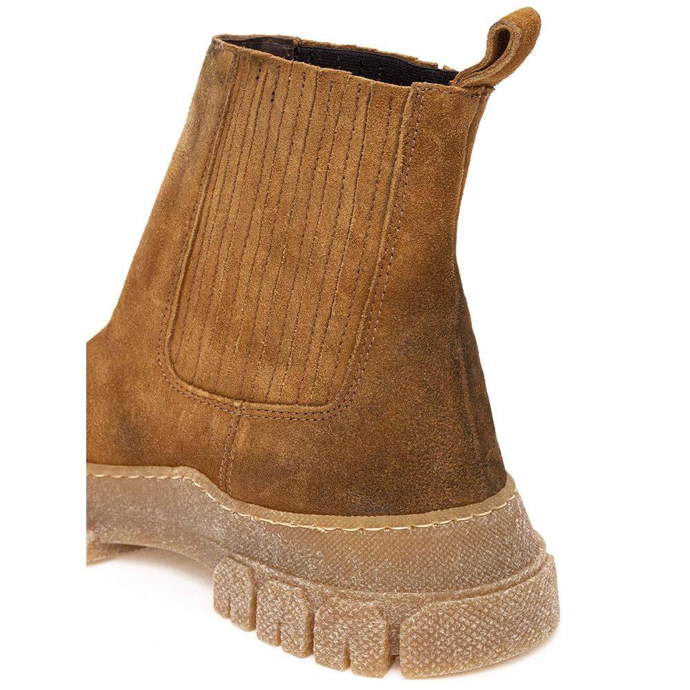 Brown Suede Leather Boot