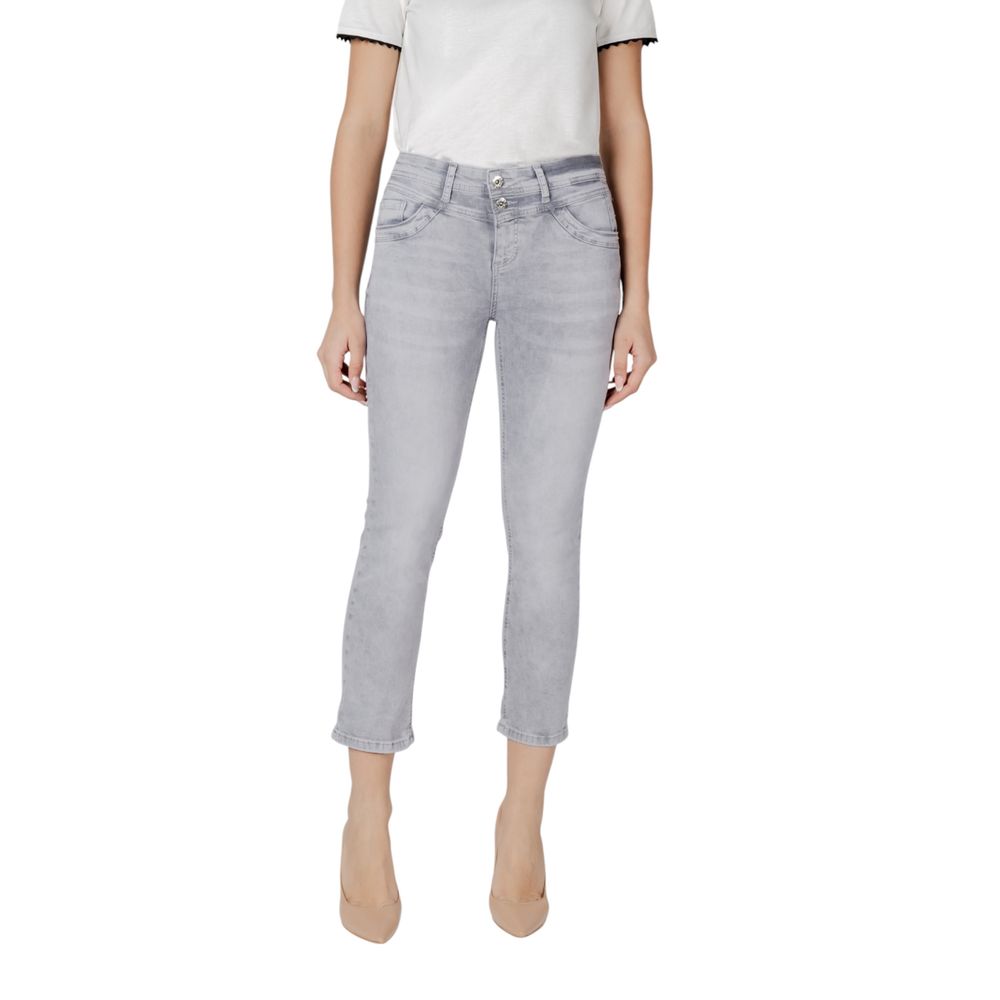 Gray Cotton Jeans & Pant
