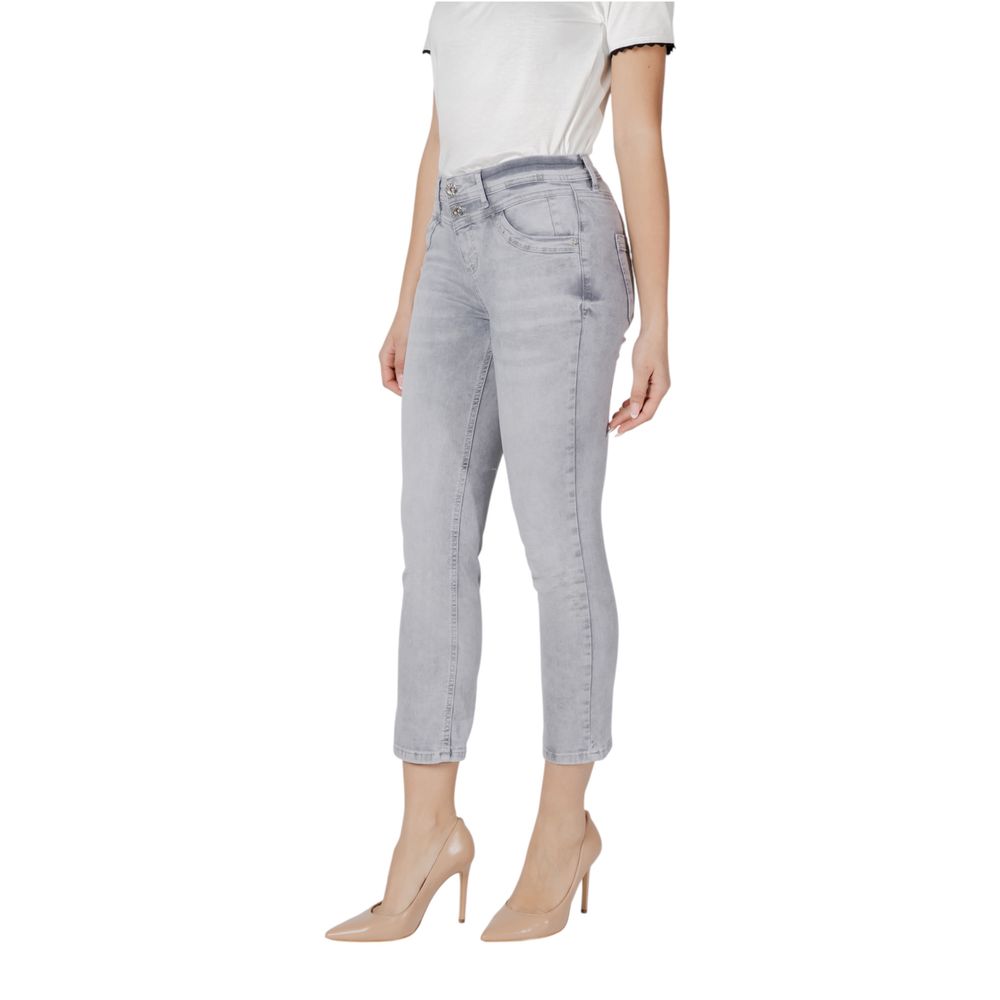 Gray Cotton Jeans & Pant