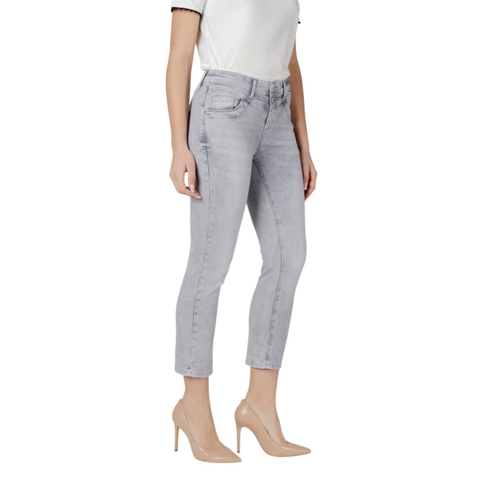 Gray Cotton Jeans & Pant