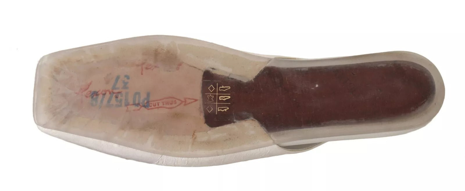 White Leather Slingback Slip On Flats Shoes