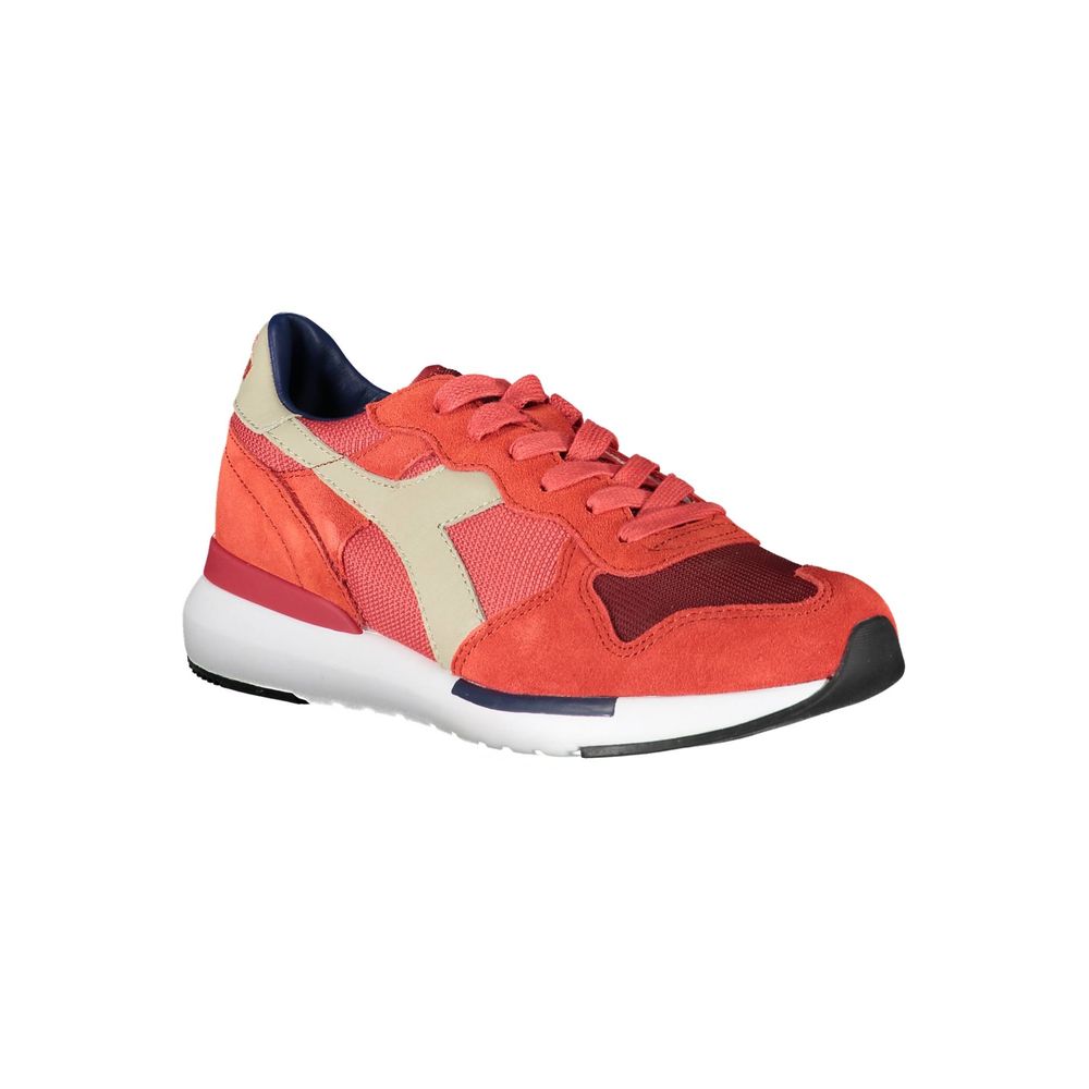 Rote Leder Damen Sneaker