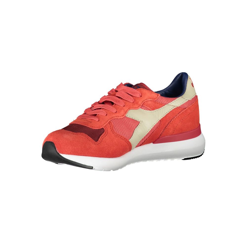 Rote Leder Damen Sneaker