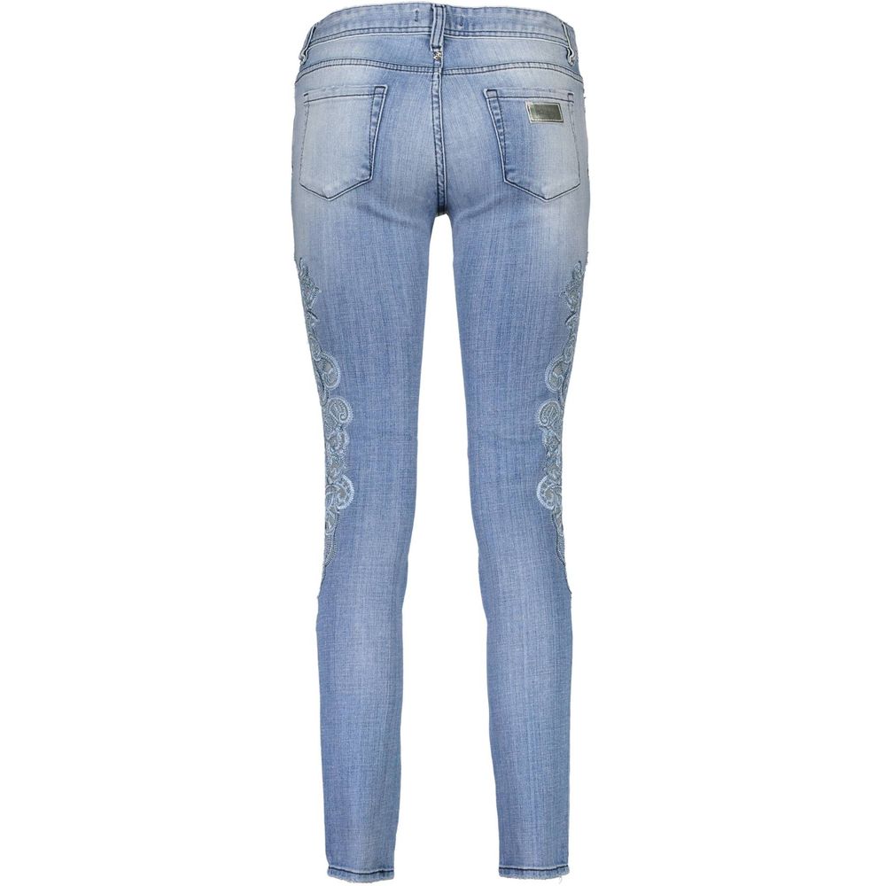 Hellblaue Damenjeans aus Baumwolle