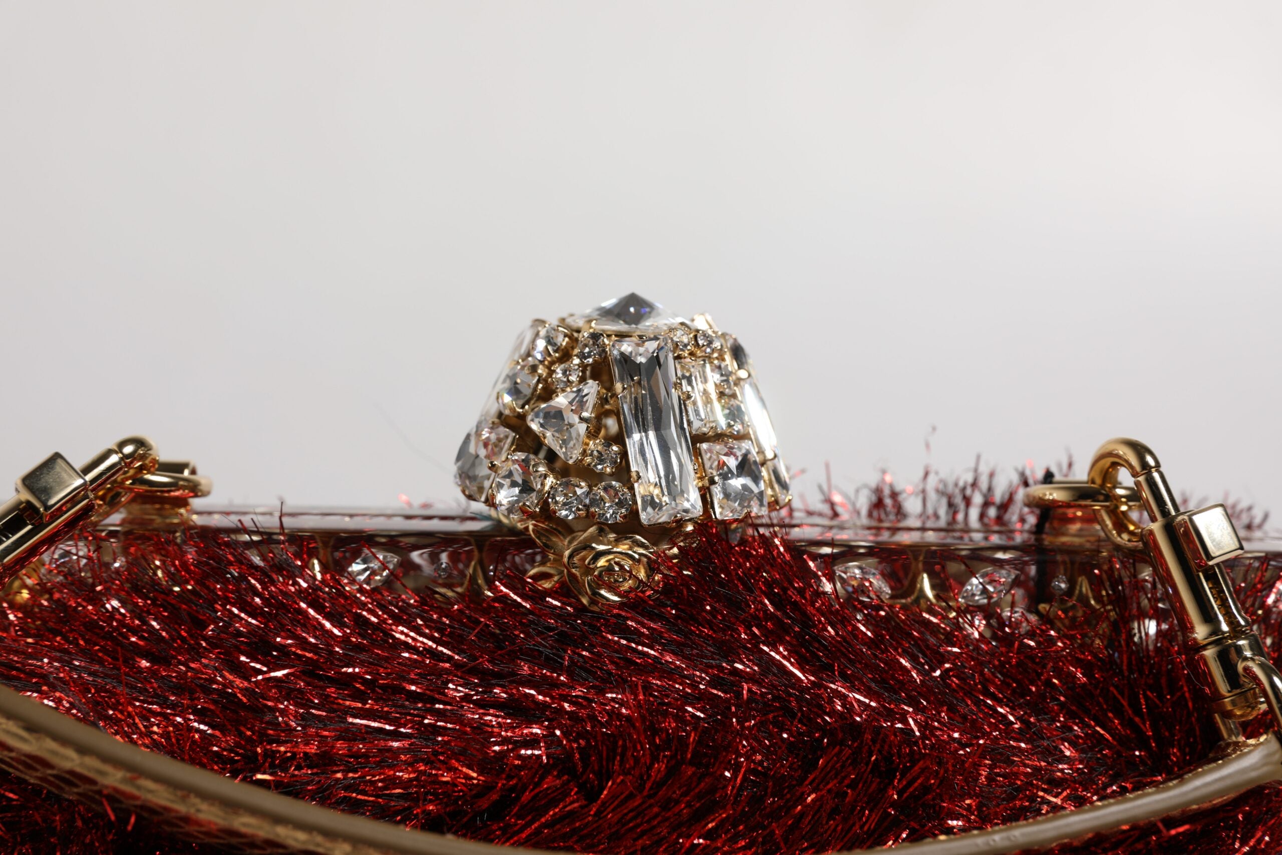 【VIP価格】DOLCE & GABBANA Red Gold VANDA Clutch DOLCE-GABBANA-Crystals-Clutch-