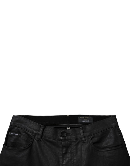Black Cotton Stretch Skinny Men Denim Jeans