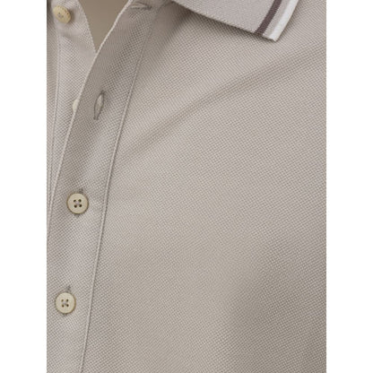 Brown Cotton Polo Shirt