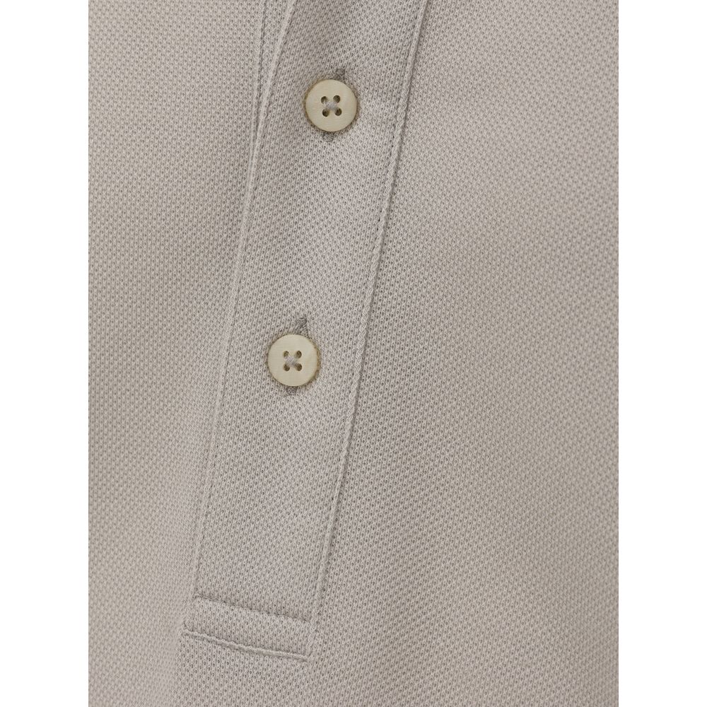 Brown Cotton Polo Shirt