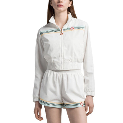 Weißer Polyesterpullover