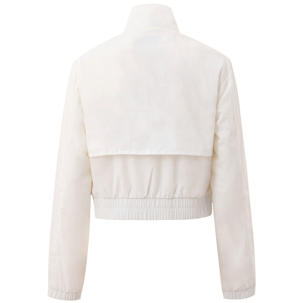 Weißer Polyesterpullover