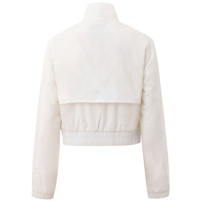 Weißer Polyesterpullover