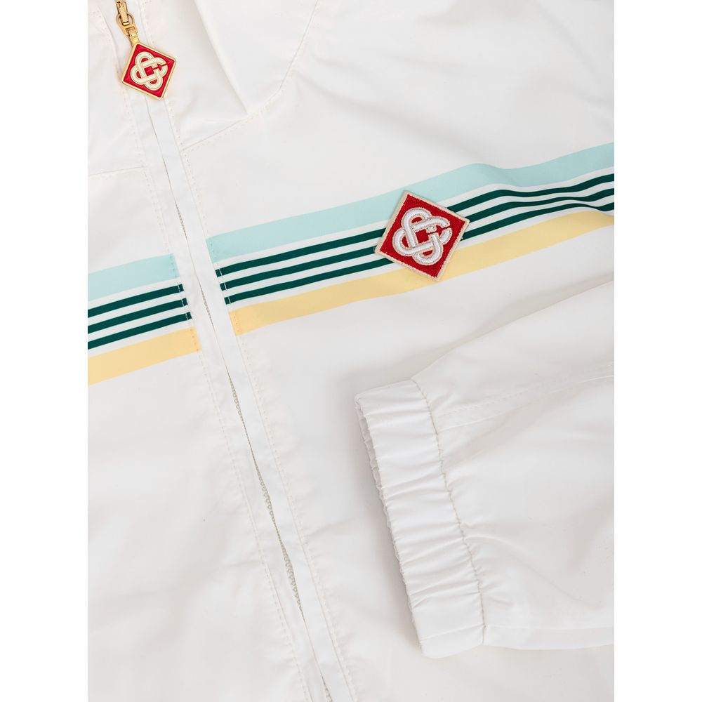 Weißer Polyesterpullover