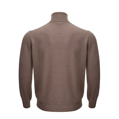 brauner Wollpullover