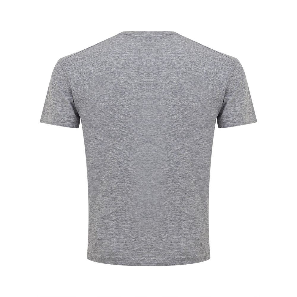 Schickes graues Baumwoll-T-Shirt für stilvolle Männer