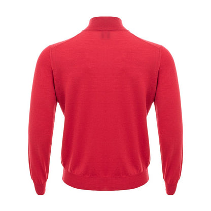 Elegantes purpurrotes Woll-T-Shirt für Männer