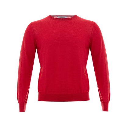 Eleganter roter Wollpullover für Herren