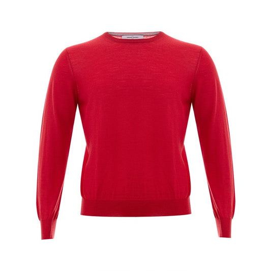 Eleganter roter Wollpullover für Herren