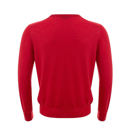 Eleganter roter Wollpullover für Herren