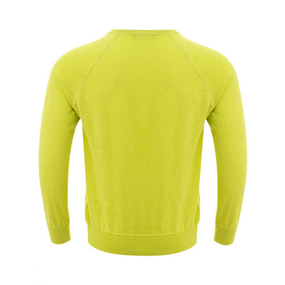 Sonnengelber Pullover aus italienischer Baumwolle