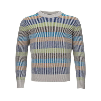 Eleganter mehrfarbiger Kaschmirpullover für Herren