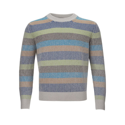Eleganter mehrfarbiger Kaschmirpullover für Herren