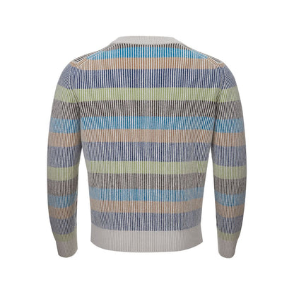 Eleganter mehrfarbiger Kaschmirpullover für Herren