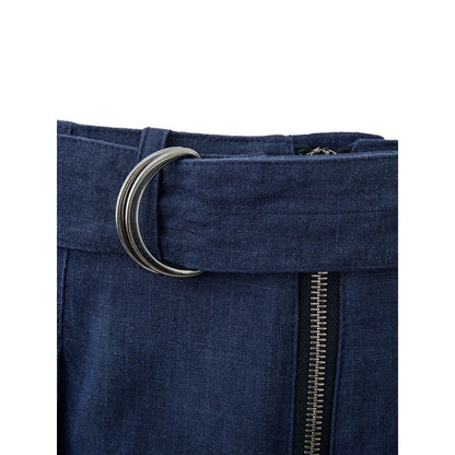 Elegante Leinenhose in Blau für Herren