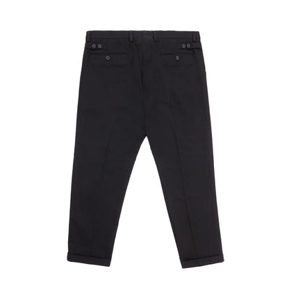Elegante schwarze Baumwollhose für Herren