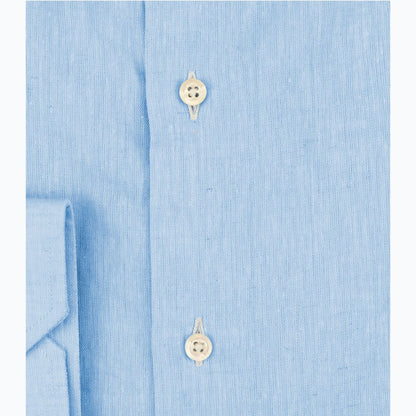 Light Blue Linen Men Shirt